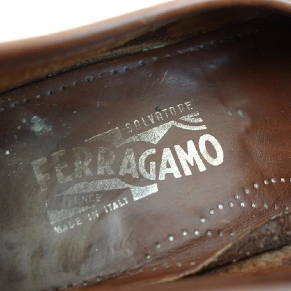 Vintage Salvatore Ferragamo Loafer Men 9 D Bourbon 43 Gancini Bit Mocassin ITALY